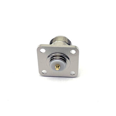 주문 N Type Female Flange RF Coaxial Connector with IP65 Rating Phosphor Bronze Contact for 0~3GHz Frequency 온라인 제조