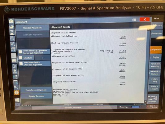 로헤 & 슈바츠 FSV3007 신호 및 스펙트럼 분석기 터치 스크린으로 10 Hz에서 7.5 GHz